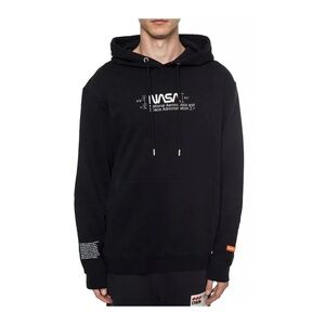 571 Heron Preston NASA Manual Cotton Hoodie Size XL Color Black White